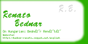 renato bednar business card